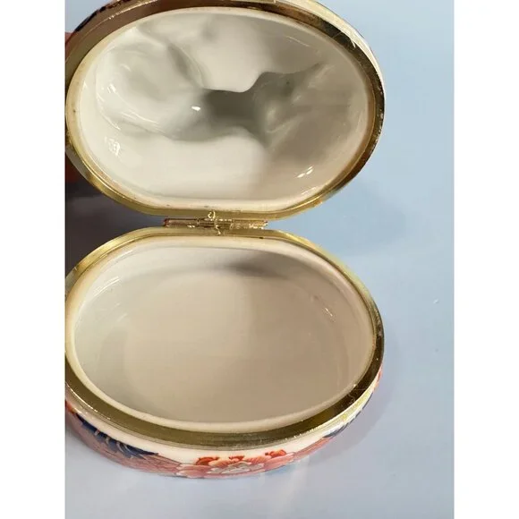 Andrea By Sadek Imari Style Dog Trinket Box 3 1/2" - Picture 5 of 6